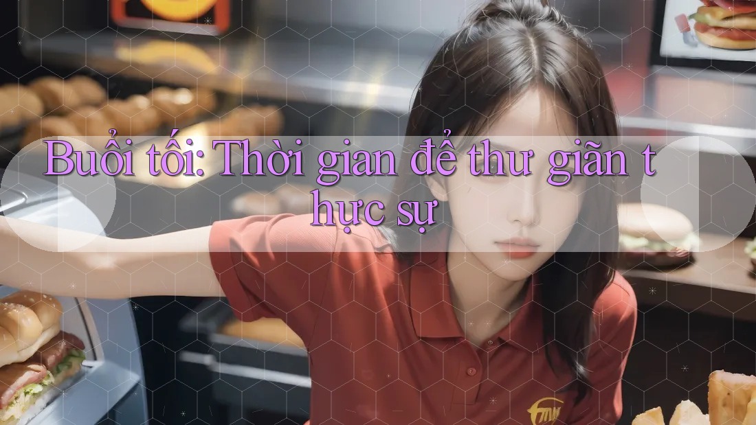 Buổi tối: Thời gian để thư giãn thực sự Buổi tối: Thời gian để thư giãn thực sự